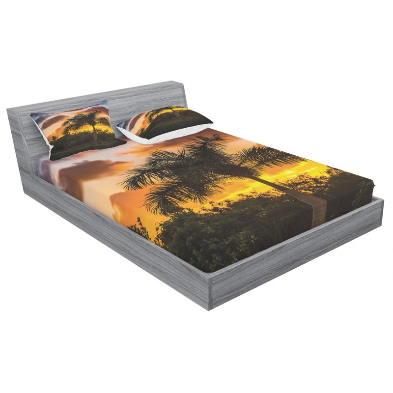 Microfiber Sheet Set, Queen Sheet Set with Fitted Sheet