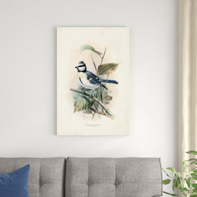 " Antique Birds VI ", 36" H x 24" W x 1.25" D