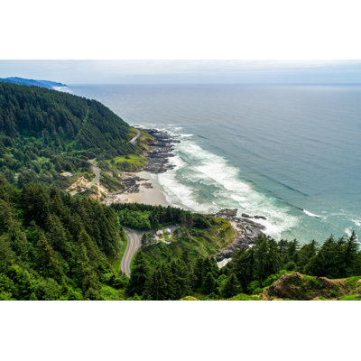 Cape Perpetua Scenic Overlook by Libre De Droit - Wrapped Canvas Print