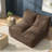 Compression Sofas, Brown Corduroy Compact Modern Beanbag Couch for Home