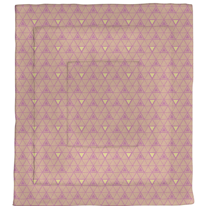 Édredon en microfibre réversible Patricia Geoffrey, Édredon simple TG, Rose/jaune