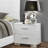 Dulcey White High Gloss 2-Drawer Nightstand