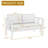 Junco Solid Wood Teak Outdoor Loveseat With Cushion And Arms-8681612-8681600