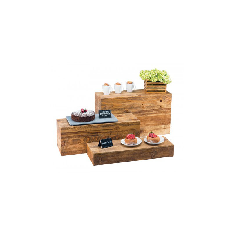 Madera Rectangular Reclaimed Wood Riser, 11" H x 7" W x 20.5" D