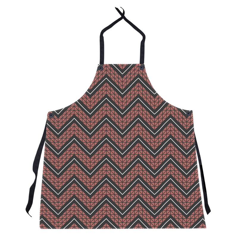 Stephenie Bib Apron, Dark Red/Black