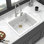 Quartz Kitchen Sink - 25X22"  Granite Composite Drop-In Kitchen Sink