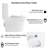 White Ceramic 1.1/1.6 Toilet, Comfort Height, Soft Close Seat, And One White, & Approved