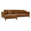 Riviera 4 Seater Corner Sofa, Fabric, 286cm Modern L-Shaped with Metal Legs-138465296-144078390