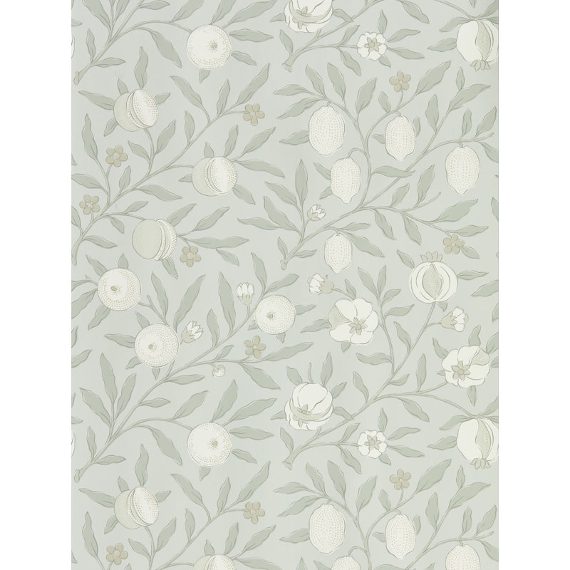 Pure Fruit Wallpaper, Gray Blue