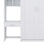 Bureau intégré luxueux avec lit escamotable, armoire supérieure et tablettes de rangement-273448699-273448580