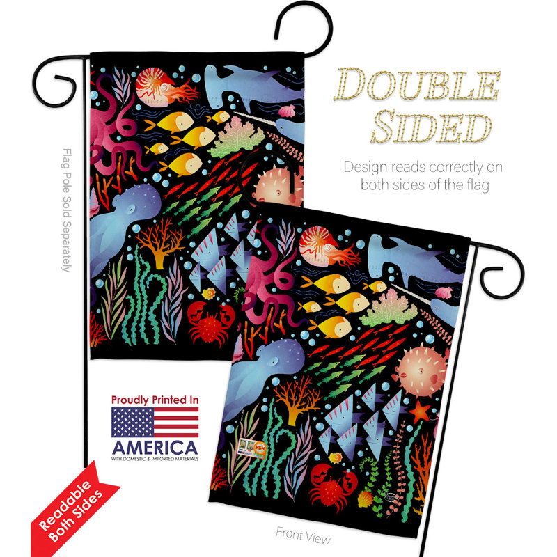 Double Sided 18.5'' H x 13'' W Polyester Garden Flag