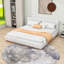 Upholstered Platform Bed with Vertical Headboard-699512422