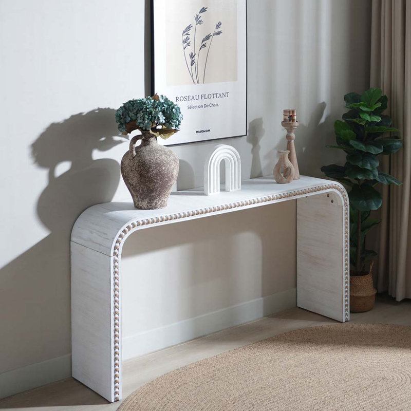 Console 59 po, Blanc antique