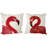 Embroidered Reversible Throw Pillow