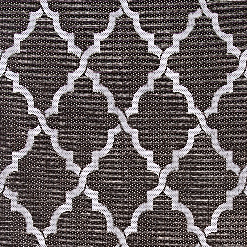 Tapis intérieur / extérieur à motif géométrique noir / sable Broddrick, Rectangle 3 pi 9 po x 5 pi 5 po