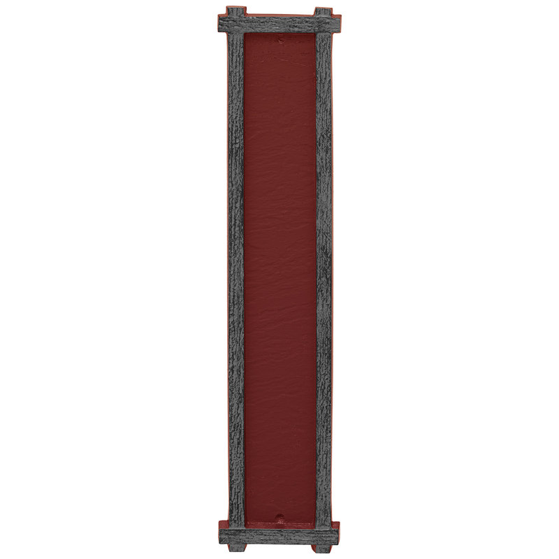 Plaque d’adresse murale sur 4 lignes, Rouge Brique / Argent, Oui