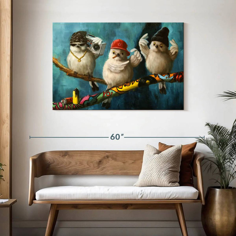Birdz In Da Hood II, H 30 po x l 45 po