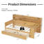 Lit de jour simple en bois avec tablettes de rangement, lit multifonctionnel avec deux tiroirs et bureau d'étude-1024623363-1024623365