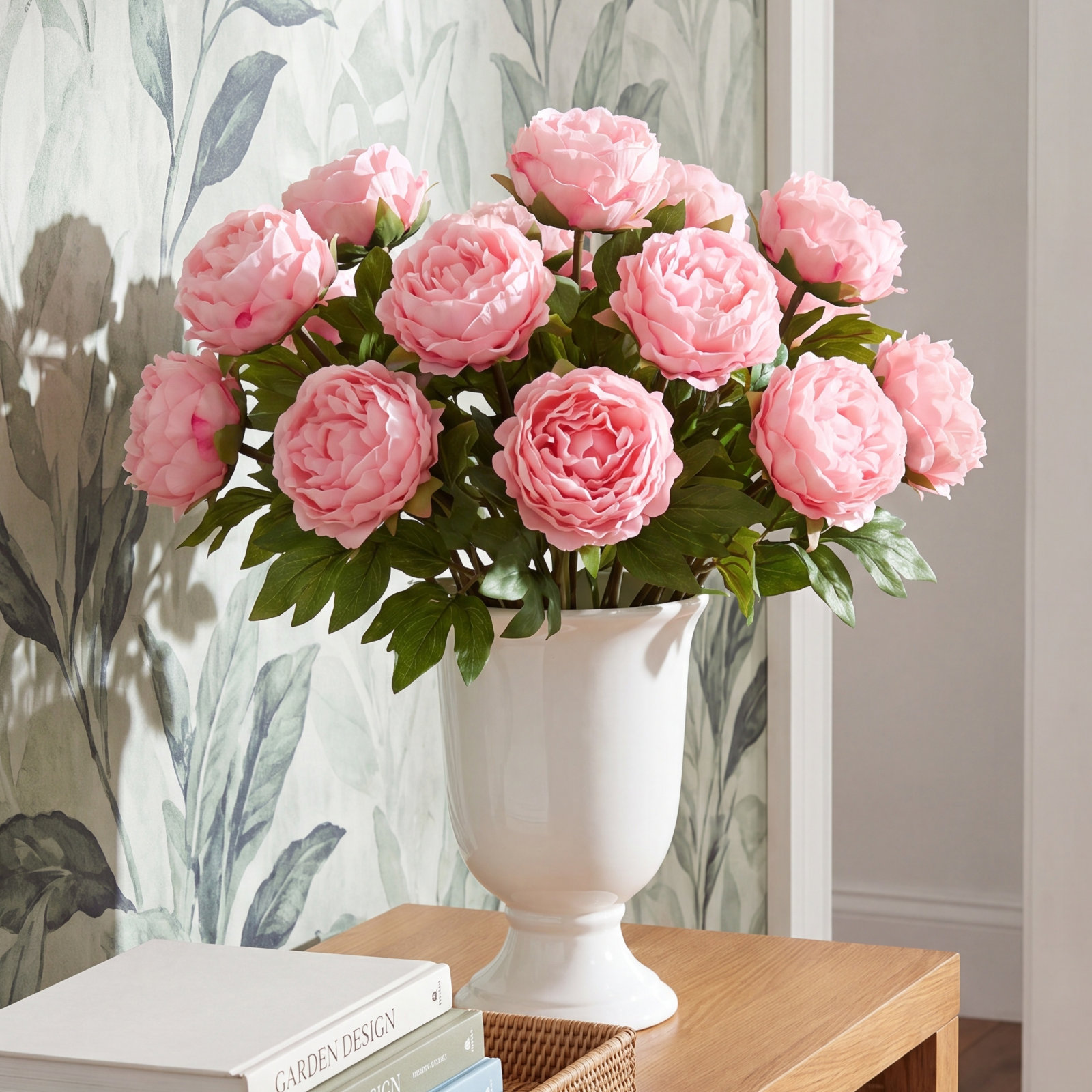 Peony Floral Stems, Light Pink