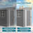 4x9.5 Ft. Metal Lean-To Storage Shed With 2 Windows & Foundation Kit
