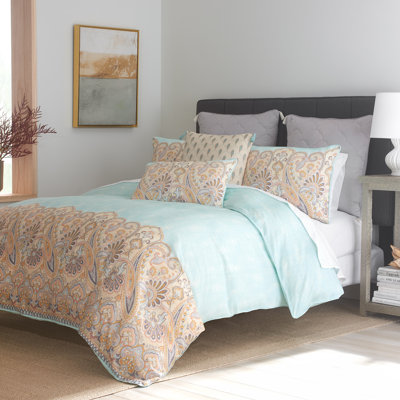Traditional Utility Percale Weave Reversible Comforter Set - Puri