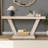 60"Long Distressed  2-Tier Wooden Console Table-1034596157