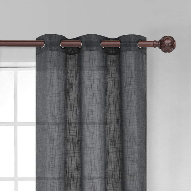 Ballou réglable 1 po, Imitation grain de bois rouge, 28" - 48"