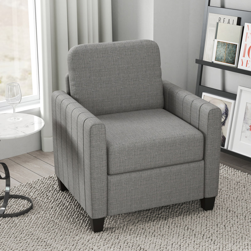 Upholstered Armchair, Grey