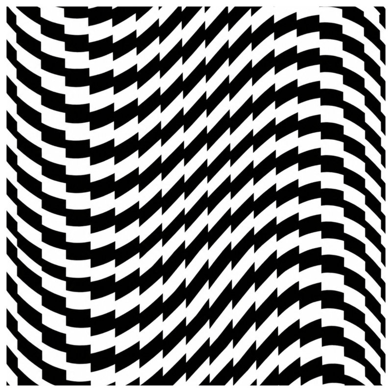 Toile tendue illusion optique noir et blanc dans de nombreuses tailles, 20 po x 24 po
