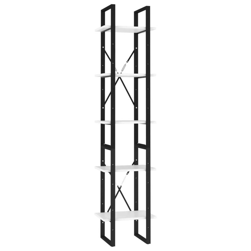 Anah Bookcase, (5 shelves) 175cm H x 40cm W x 30cm D, Concrete Grey