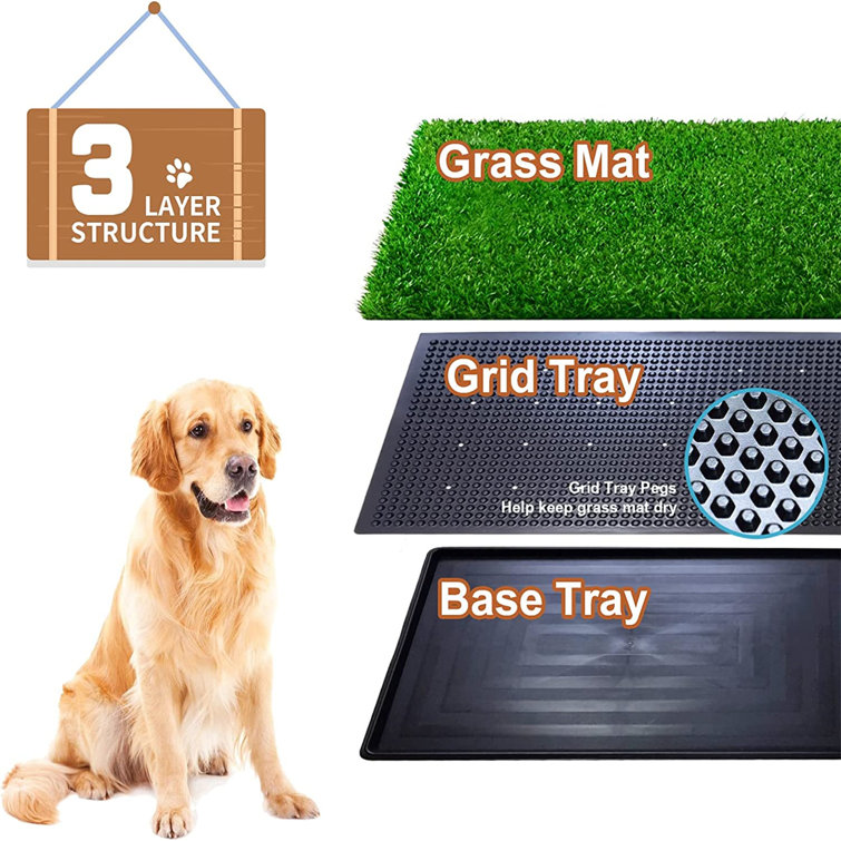 3 Layers Large Dog Pet Potty Training Pee Pad Mat Puppy Tray Grass