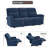 Endrik 87.8" Width zero clearance recliner  Power Reclining Sofa with Flip Down Console and LED Light, 3-Seater Couch for Small Spaces Living Room and RV-416406952