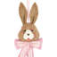 Décoration murale lapin de Pâques avec nœud suspendu