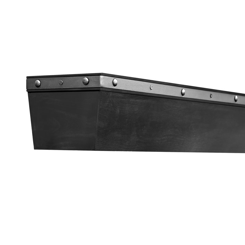 Madera Fireplace Mantel, 72", Noir satiné