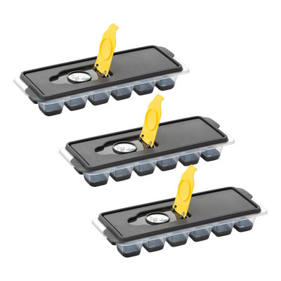  Plateau à glaçons, moules à glaçons en silicone avec couvercle pour congélateur, glaçons pour whisky, cocktails, jus (paquet de 3)