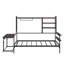 Lit de jour polyvalent en métal avec bureau mobile, grille robuste, tablettes pratiques et support pratique-659572748-659572749