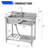 Stainless Steel Freestanding Sink Station | 39.4-inch Wide Multi-functional Kitchen Prep Sink | Silver Adjustable Height Utility Sink With Faucet & Drain Pipes