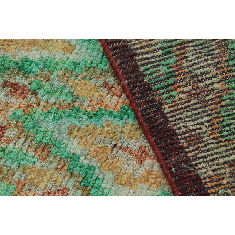 Hand Knotted Wool Geometric Area Rug