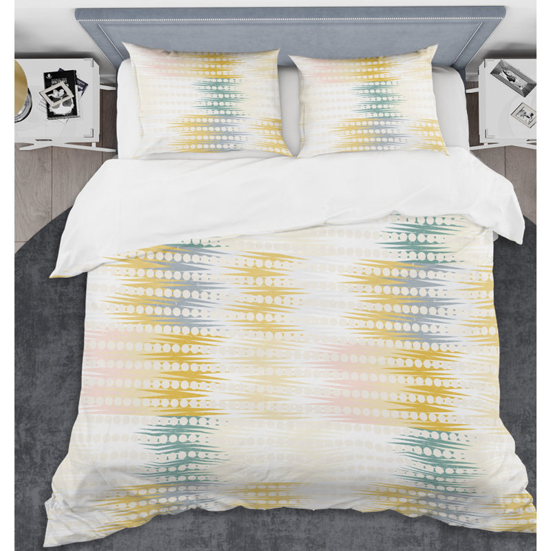  Ensemble de housse de couette rétro Abstract Mid-Century Mid-Century, Housse de couette très grand + 2 taies décoratives