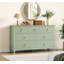 Commode pour chambre à coucher avec 7 tiroirs, commode moderne de 54 po avec poignée en métal, meuble télé-1446598237