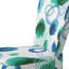 Chaise d'appoint rembourrée à motif bleu et vert