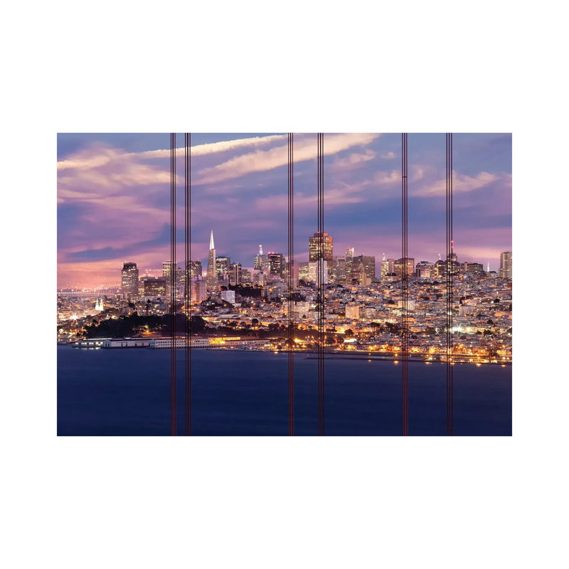 San Francisco Evening Skyline by Melanie Viola - Wrapped Canvas Print, 66.04 cm H x 45.72 cm W x 1.91 cm D