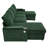 109.5" Sectional Sleeper Sofa With Pull Out Bed, U Shaped 5 Seater Modular Corduroy Sectional Sofa With 2 Storage Chaise Lounges,Cup Holders And USB Ports-1571945327
