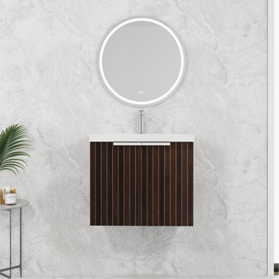 Stylish Wall-Mounted Bathroom Vanity With Advanced Storage And Modern Sink