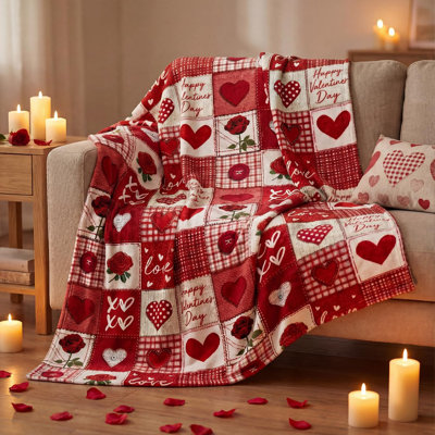 Jeté de flanelle Valentine