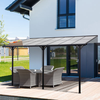 14 Ft. W x 10 Ft. D Aluminum Pergola with Canopy