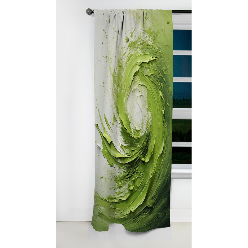 Hosley - Spirals Abstract Blackout Curtain - 1 Panels, 52" W x 108" L