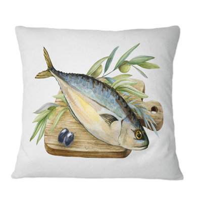 Coussin décoratif à imprimé marin et côtier
