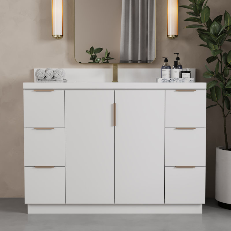 Sedalia 48 po Meuble-lavabo simple, Blanc