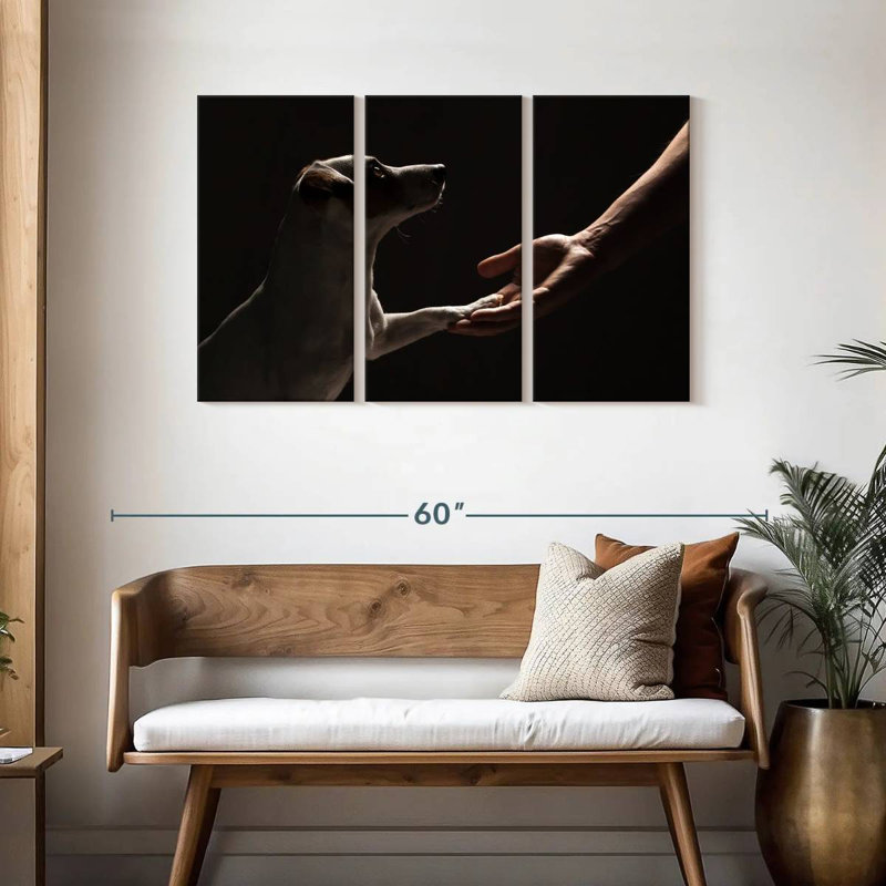 Dog Handshake, 28" H x 45" W
